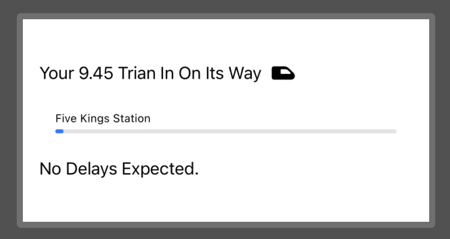 Train widget view